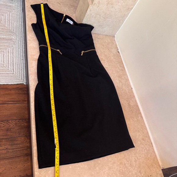 Calvin Klein Black Zipper Embellished Sleeveless Sheath Women Size 2 Knee Length - Picture 13 of 16